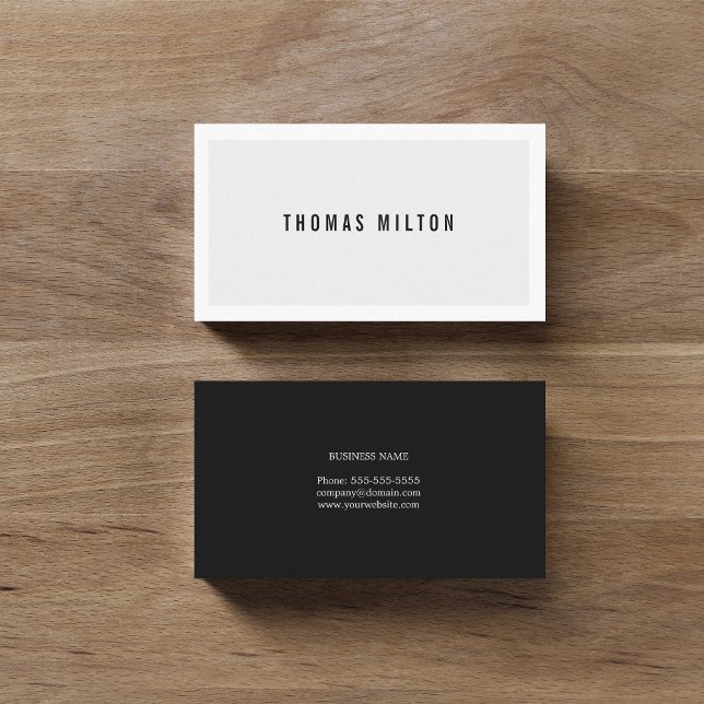 Professional Minimal Black Gray White Consultant Business Card (Creator Uploaded)