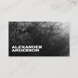 Professional Minimal Black Scribble  Business Card
