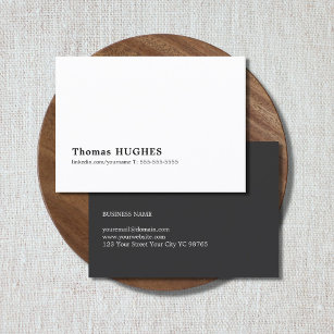 Professional Minimal Black White Consultant Business Card