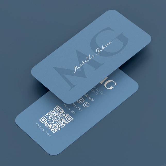 Professional Minimal Marketing Dusty Blue Business Card (Professional Minimal Marketing Dusty Blue Business Card
)