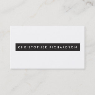 Professional Minimalism in Luxe Black and White Business Card