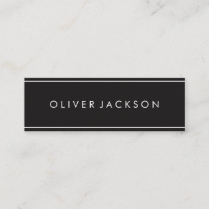 Professional Minimalist Accent Lines Mini Business Card
