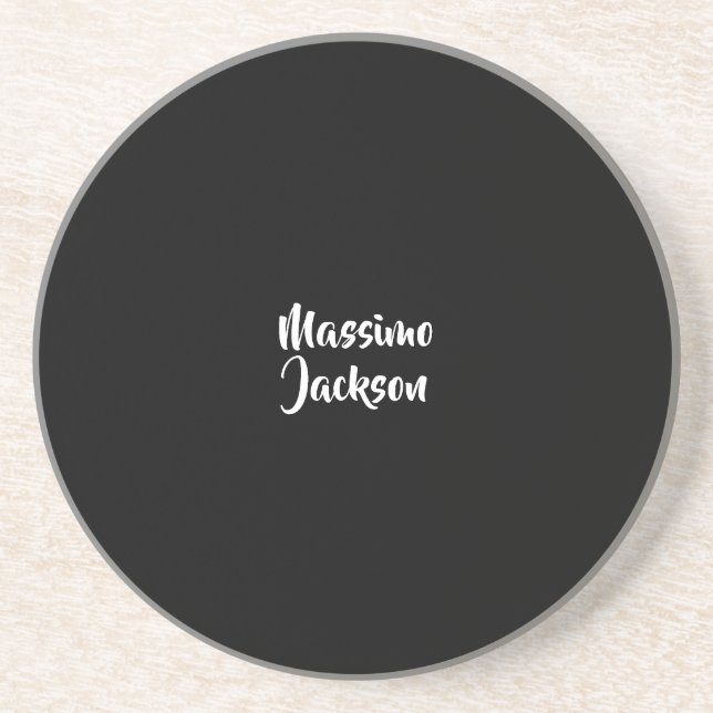 Professional Minimalist Add Name Personalised Coaster (Front)