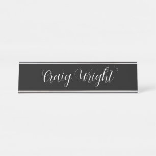 Professional Minimalist Add Name Personalised Desk Name Plate