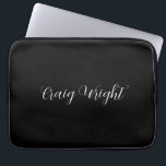 Professional Minimalist Add Name Personalised Laptop Sleeve<br><div class="desc">Choose from Different Types and Sizes. Stylish Classical Simple Template For All Needs.</div>