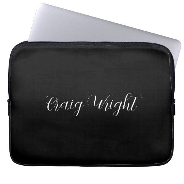 Professional Minimalist Add Name Personalised Laptop Sleeve (Front)