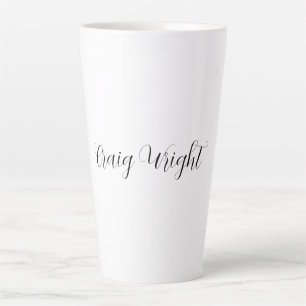 Professional Minimalist Add Name Personalised Latte Mug