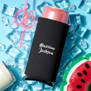 Professional Minimalist Add Name Personalised Seltzer Can Cooler