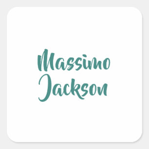 Professional Minimalist Add Name Personalised Square Sticker