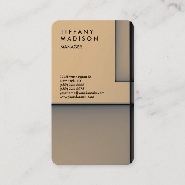 Professional Minimalist Art Trendy Stylish Business Card (Front)