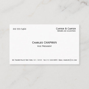 Professional Minimalist Black and White Elegant Business Card