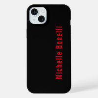 Professional Minimalist Black Red Modern Plain