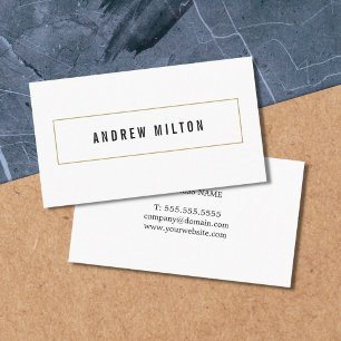 Professional Minimalist Black White Consultant Business Card