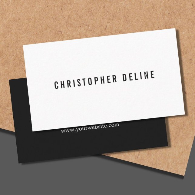 Professional Minimalist Black White Consultant Business Card (Creator Uploaded)