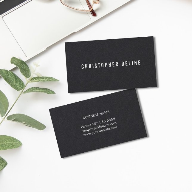 Professional Minimalist Black White Consultant Business Card (Creator Uploaded)