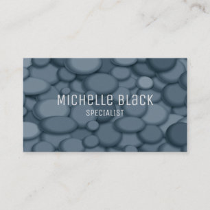 Professional Minimalist Blue Grey River Rock Look Business Card
