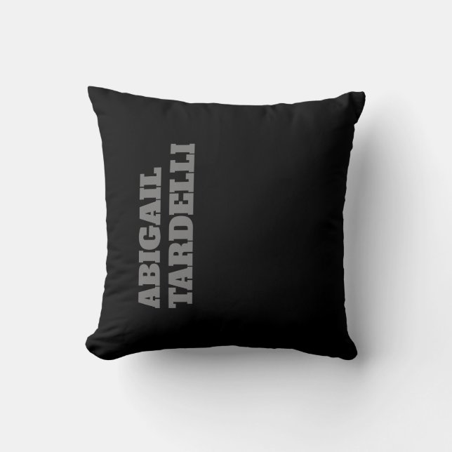Professional minimalist bold modern custom name cushion (Front)