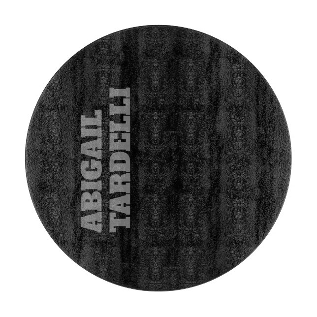 Professional minimalist bold modern custom name cutting board (Front)