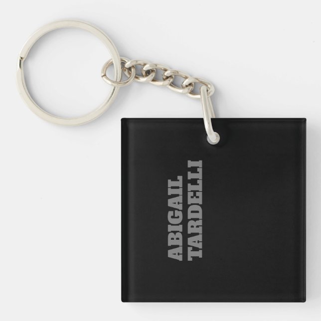 Professional minimalist bold modern custom plain key ring (Front)