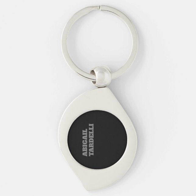 Professional minimalist bold modern custom plain key ring (Front)
