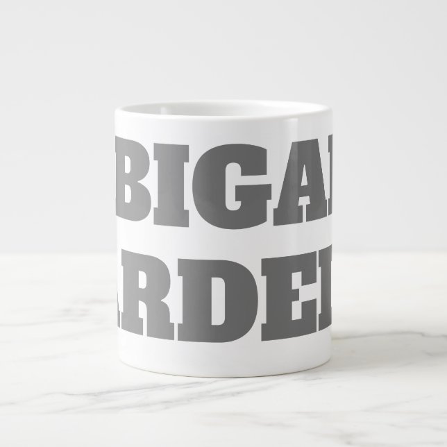 Professional minimalist bold modern custom plain large coffee mug (Front)