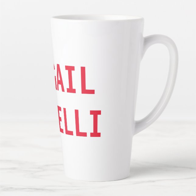 Professional minimalist bold modern custom plain latte mug (Right)