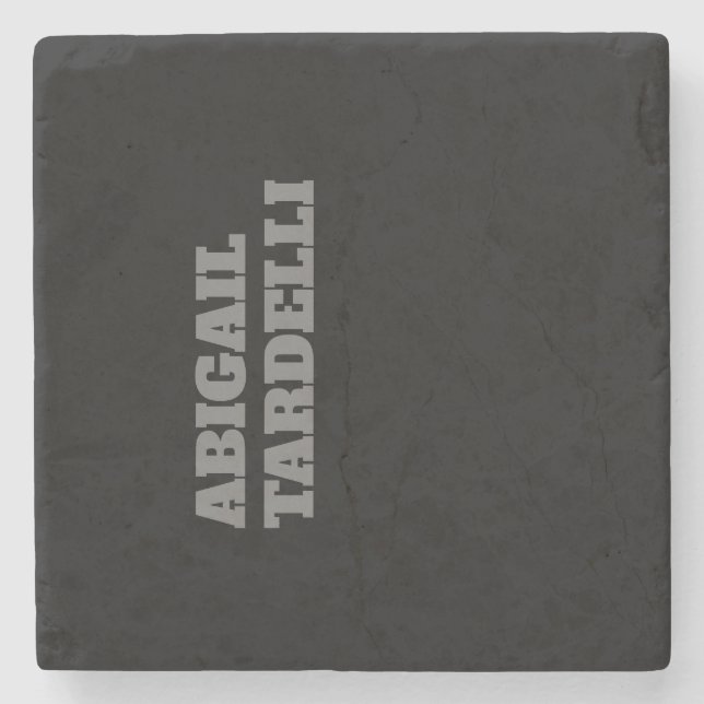 Professional minimalist bold modern custom plain stone coaster (Front)