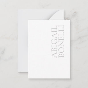 Professional minimalist bold modern grey white card
