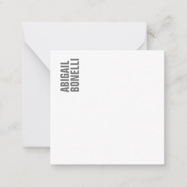 Professional minimalist bold modern grey white card (Front)