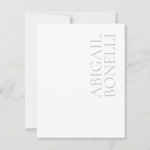 Professional minimalist bold modern grey white card
