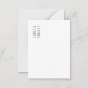 Professional minimalist bold modern grey white card