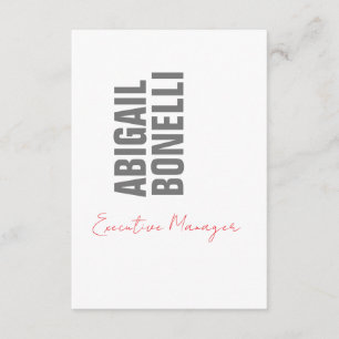 Professional minimalist bold modern grey white enclosure card