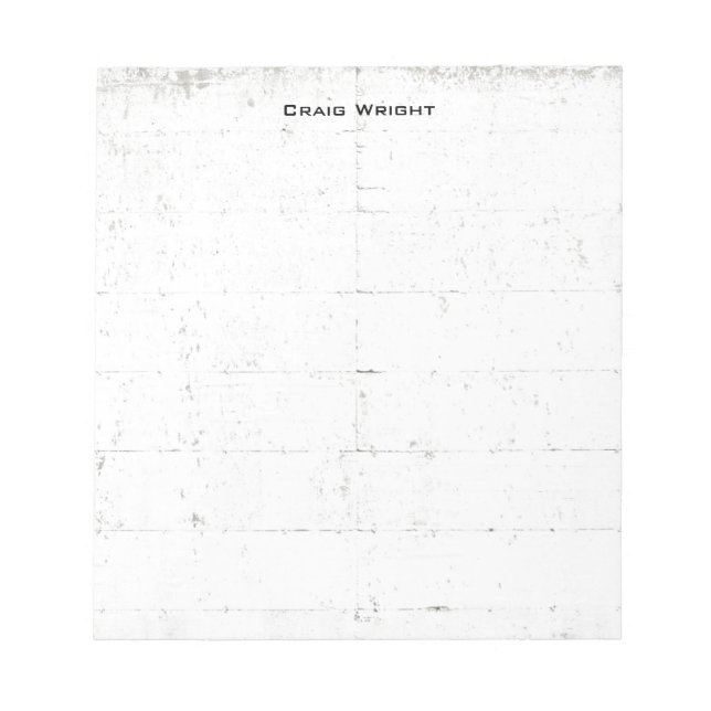 Professional Minimalist Brick Wall Notepad (Front)