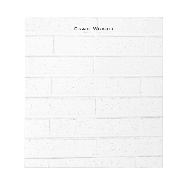 Professional Minimalist Brick Wall Notepad (Front)