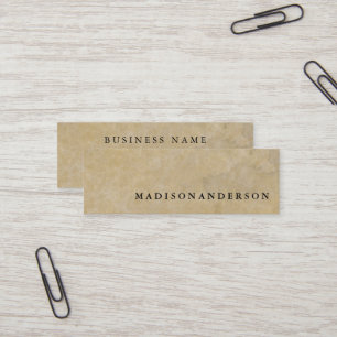 Professional Minimalist Brown Kraft Sand Paper Mini Business Card