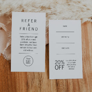 Professional Minimalist Business Referral Card