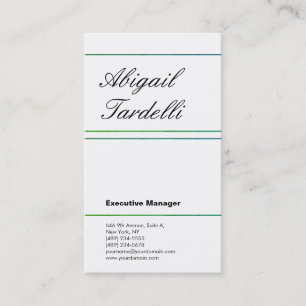 Professional minimalist classical handwriting business card