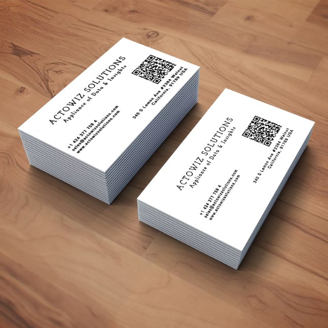 Professional Minimalist Editable Info Business Card (Creator Uploaded)