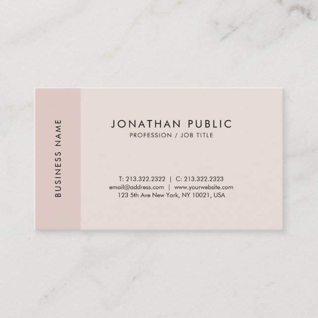 Professional Minimalist Elegant Colours Simple Chi Business Card (Front)