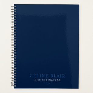 Professional Minimalist Elegant Navy Blue Planner