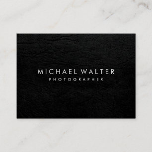 Professional Minimalist Faux Leather Business Card