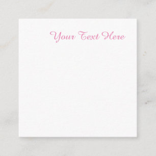 Professional minimalist feminine pink enclosure card