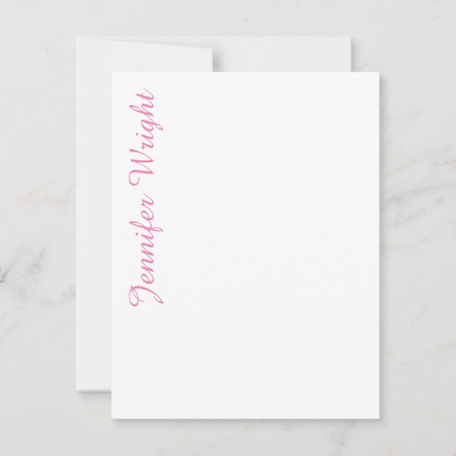 Professional minimalist feminine pink RSVP card (Front)