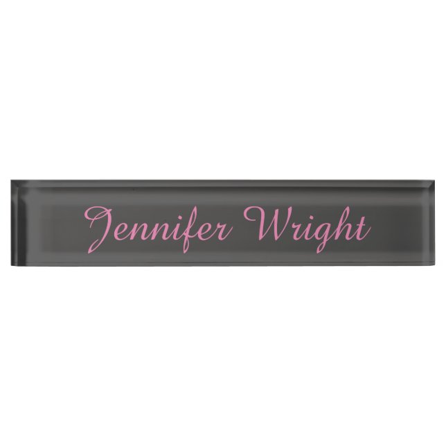 Professional minimalist feminine plain elegant nameplate (Front)