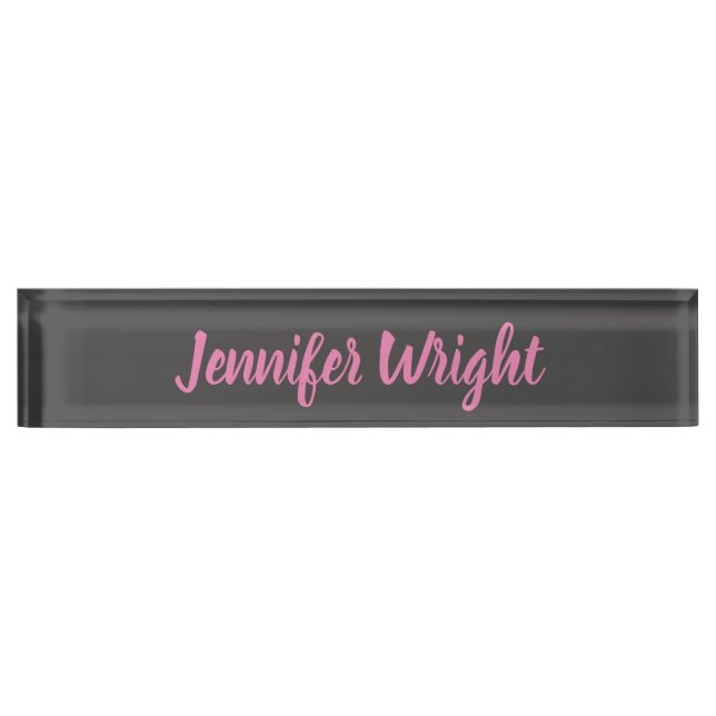 Professional minimalist feminine plain elegant nameplate (Front)