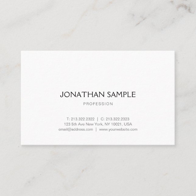 Professional Minimalist Graphic Design Template Business Card (Front)