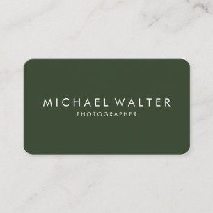 Professional Minimalist Green Business Card