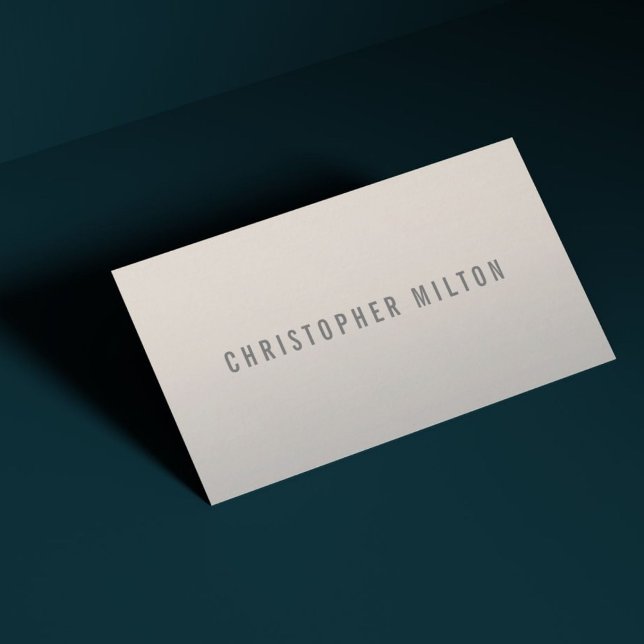 Professional Minimalist Grey White Consulant Business Card (Creator Uploaded)