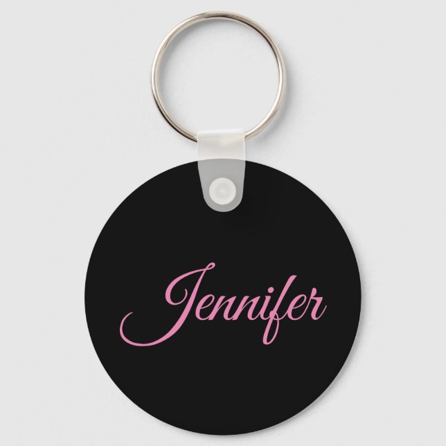 Professional minimalist handwriting classical key ring (Front)