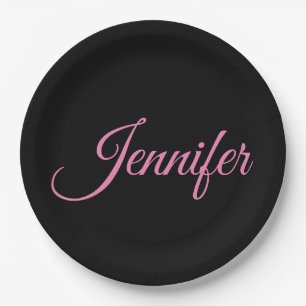 Professional minimalist handwriting feminine paper plate